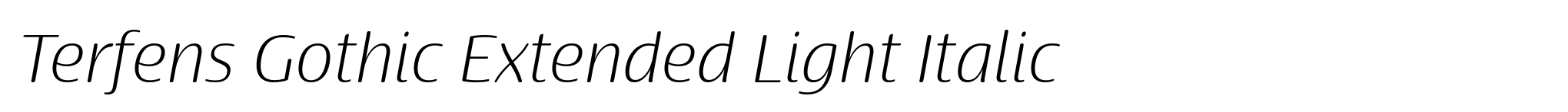 Terfens Gothic Extended Light Italic image
